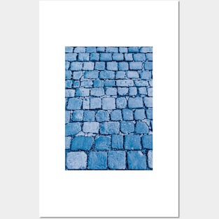 Texture - Blue Stone pavement Posters and Art